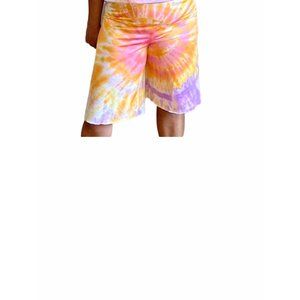 Vintage Tie Dye Capri Shorts Rainbow Size Large